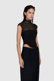 High Neck Corset Top