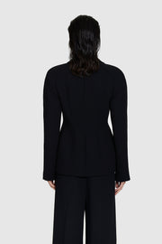 Bonded Crepe Hourglass Blazer
