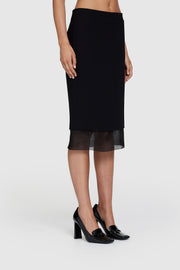 Bonded Crepe Pencil Skirt