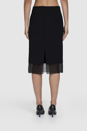 Bonded Crepe Pencil Skirt