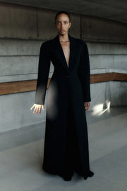 Bonded Crepe Hourglass Coat