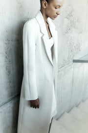 Bonded Crepe Hourglass Coat