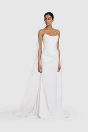 Tear Drop Veil - Bright Ivory