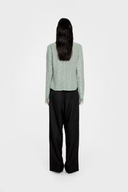 Collarless Beaded Jacket