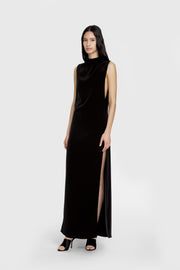 High Neck Maxi Dress