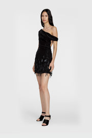 Scatter Tassel Beaded Mini Dress