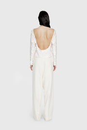 Textural Beaded Batwing Top