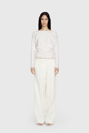 Textural Beaded Batwing Top