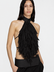 Silk Organza Halter Top